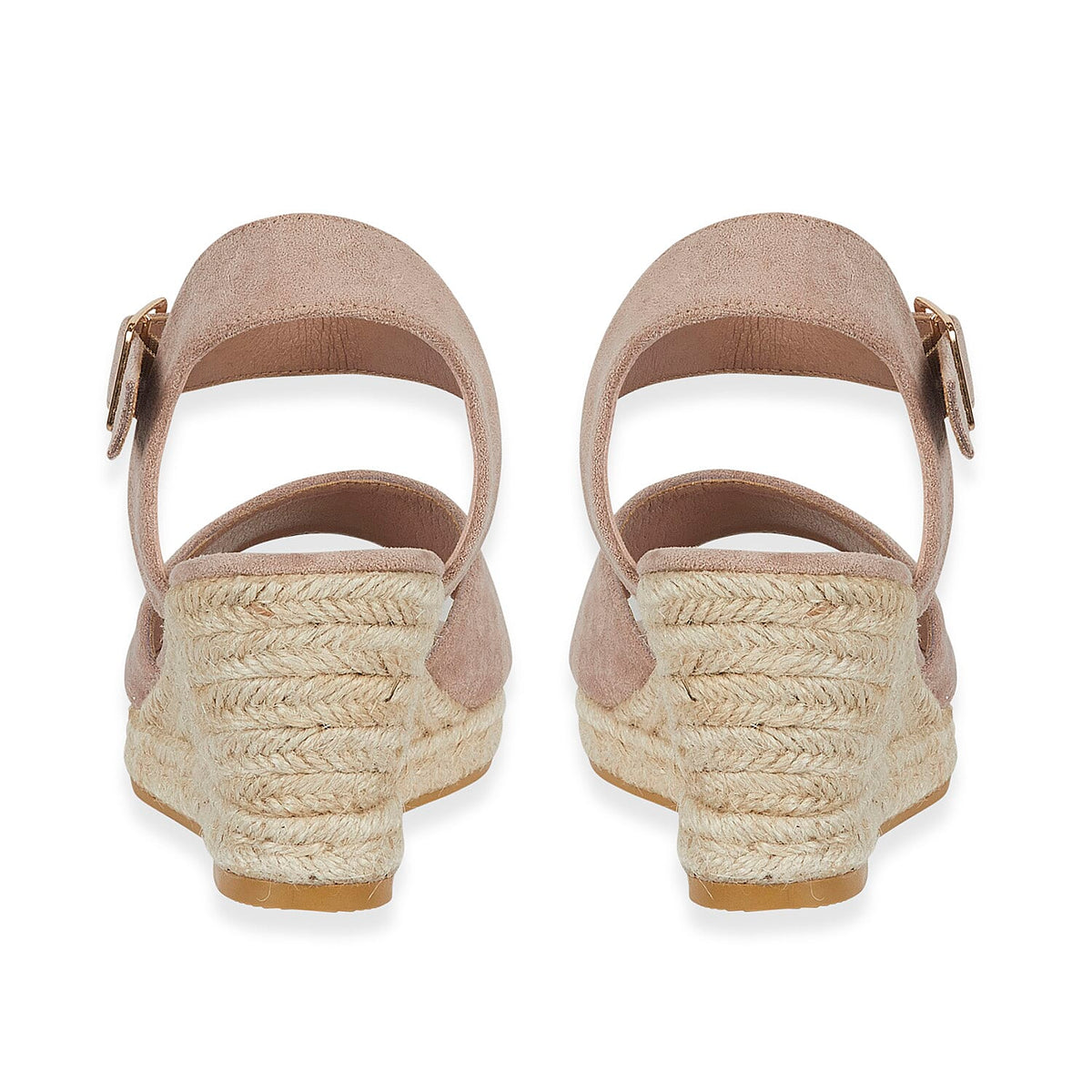 Tamsin Womens Wedge Heel Sandals with Adjustable Buckle Strap (Size 6) - Beige 8149895 2