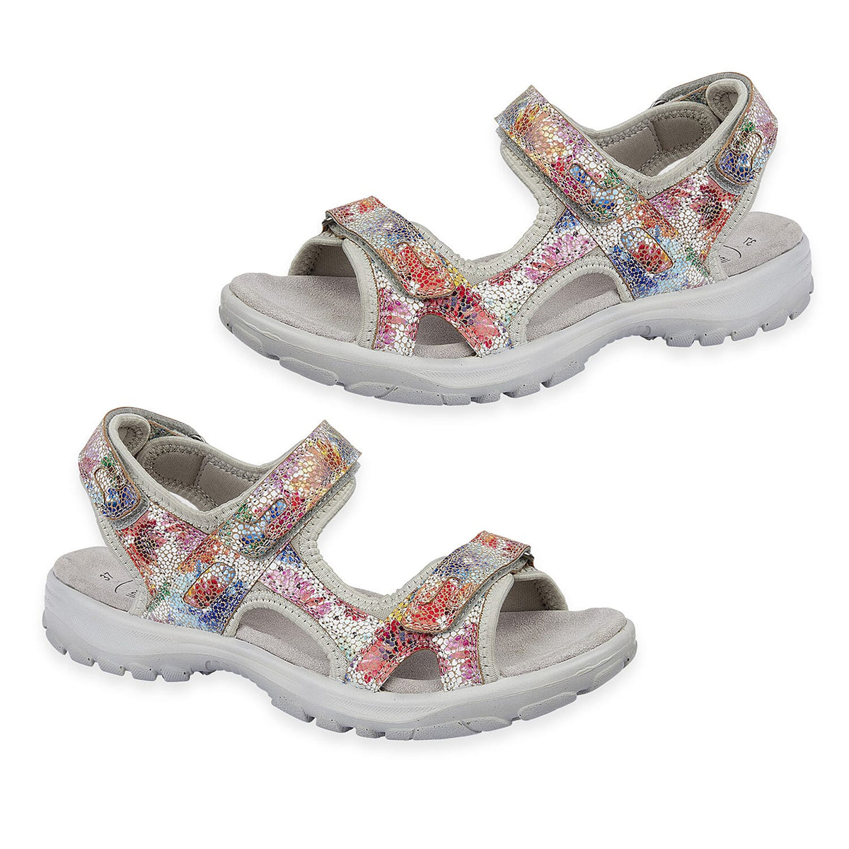 Mandy Leather Comfortable Lightweight Padded Sandal With Adjustable Straps V32515556 0