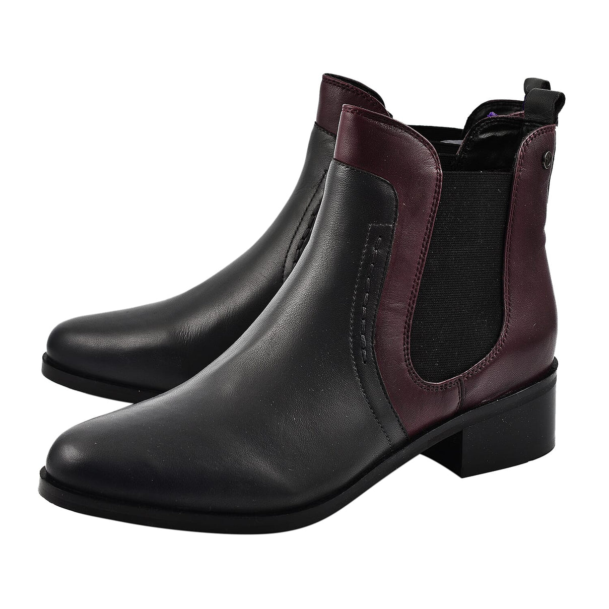 LOTUS - Leather Murphy Pull-On Ankle Boots (Size 3) - Grey and BORDO 7691730 0