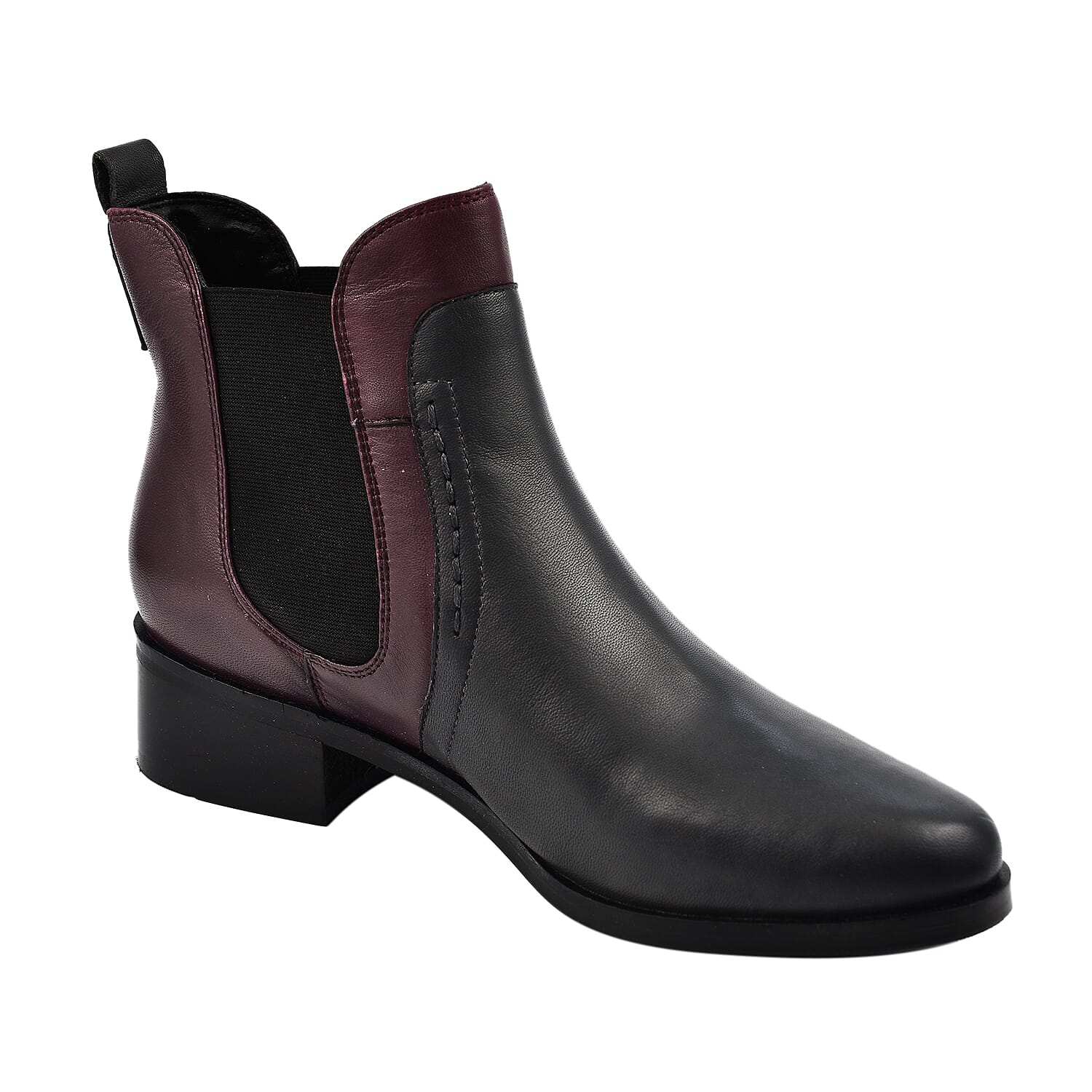 LOTUS - Leather Murphy Pull-On Ankle Boots (Size 3) - Grey and BORDO 7691730 1