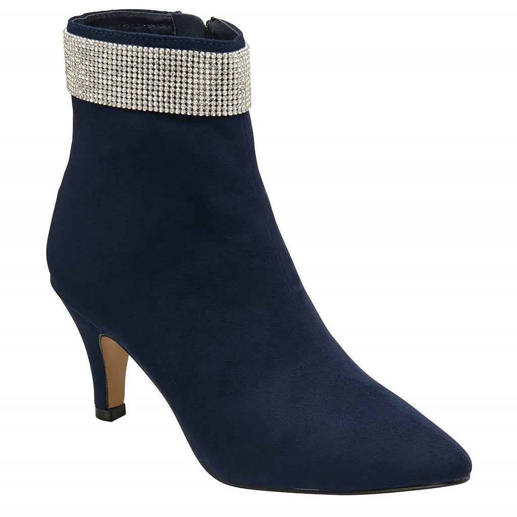 LOTUS Krystal Womens Leather Ankle Boots (Size 3) - Navy