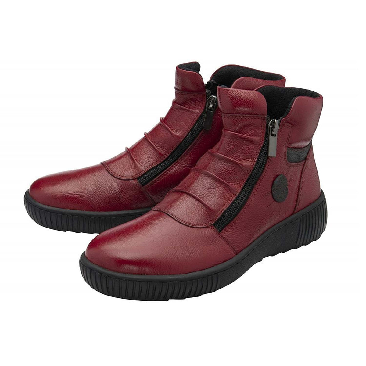 Lotus Atlanta Zip-Up Ankle Boots (Size 3) - Red 7999198 0