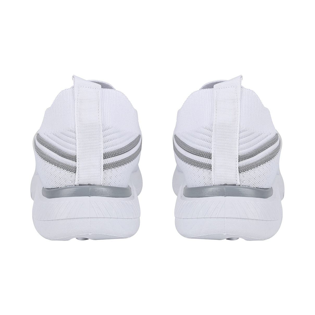 Comfortable and Light-weight Slip-on Knit Vented Trainers (Size 3) - White 7753332 2