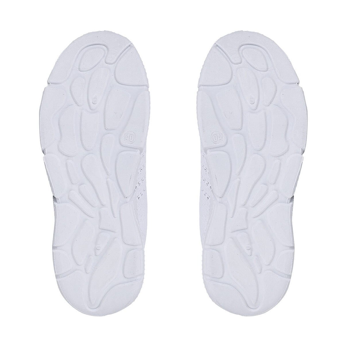 Comfortable and Light-weight Slip-on Knit Vented Trainers (Size 3) - White 7753332 4