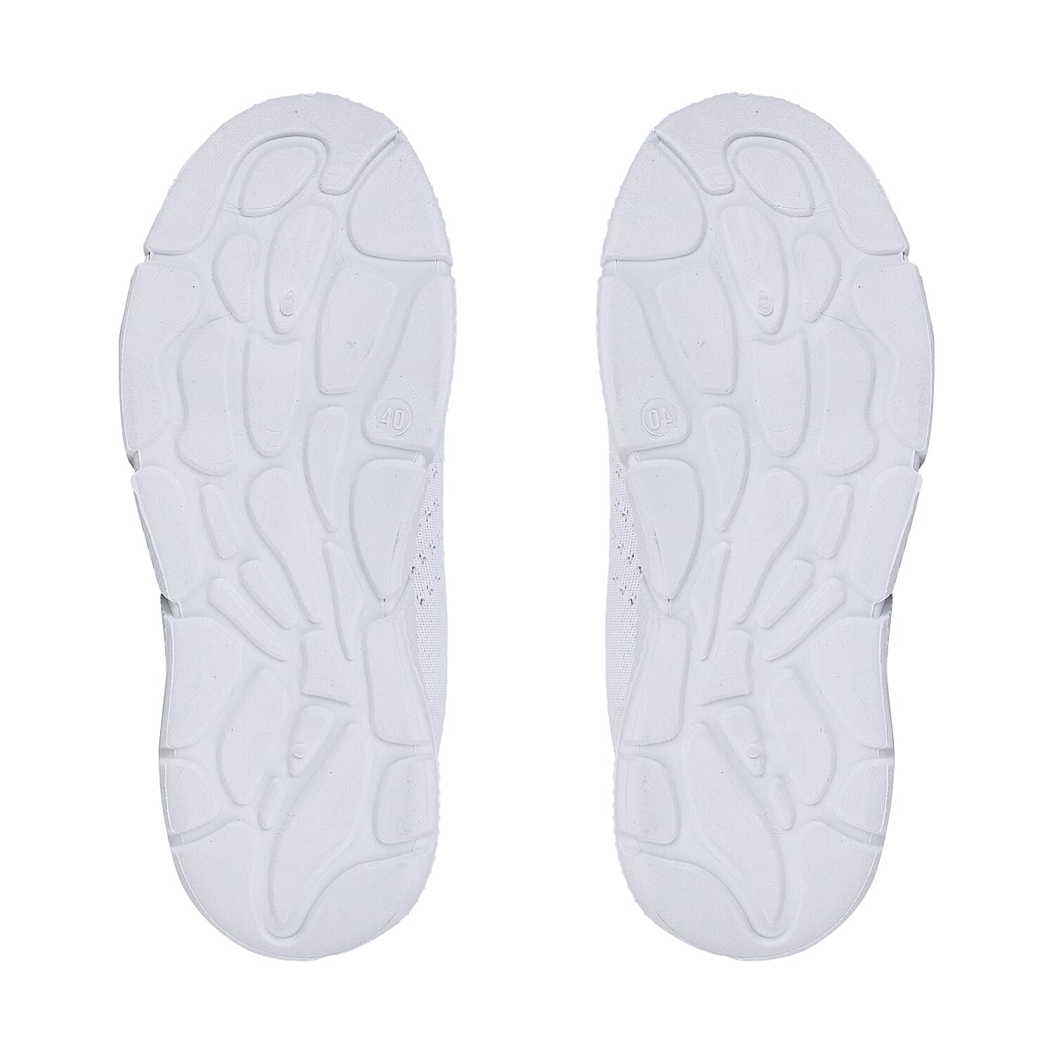 Comfortable and Light-weight Slip-on Knit Vented Trainers (Size 3) - White 7753332 4