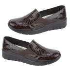 AGATHA Ladies Lightweight Slip-on Comfort Shoe (Size 5) - Dark Brown