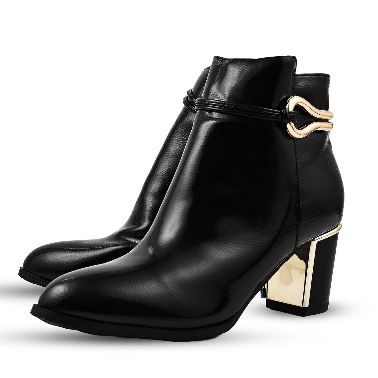 Lotus Textile Ebony Heeled Ankle Boots 7691850 0