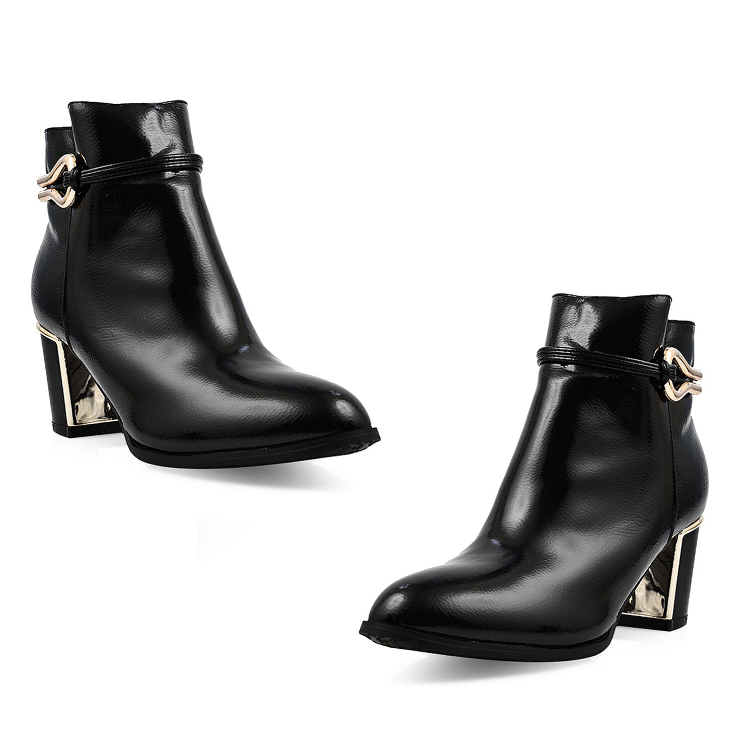 Lotus Textile Ebony Heeled Ankle Boots 7691850 4