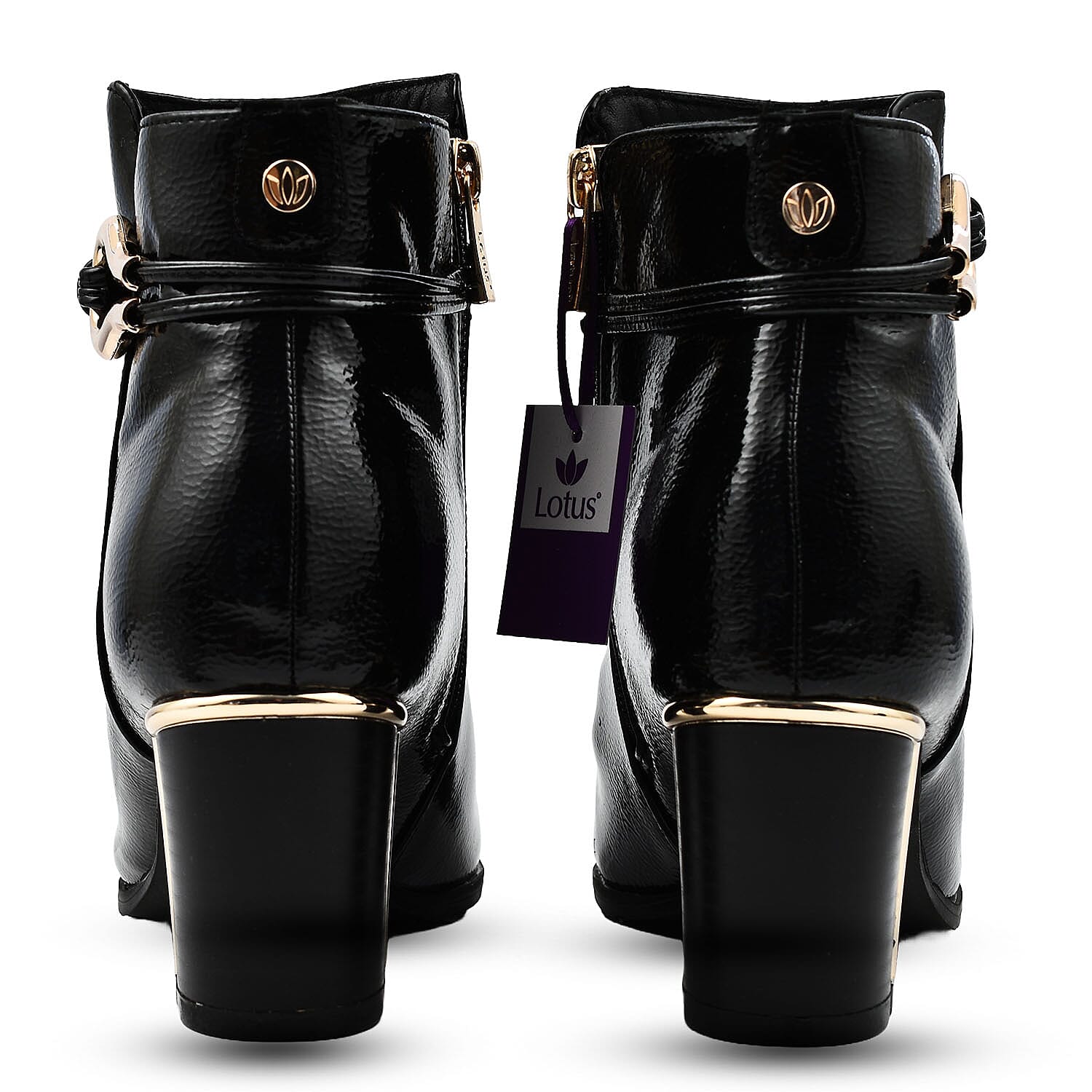 Lotus Textile Ebony Heeled Ankle Boots 7691850 6