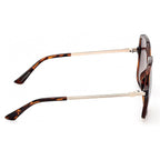Guess Ladies Square Tort Sunglasses with Gold