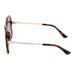 Guess Ladies Square Tort Sunglasses with Gold
