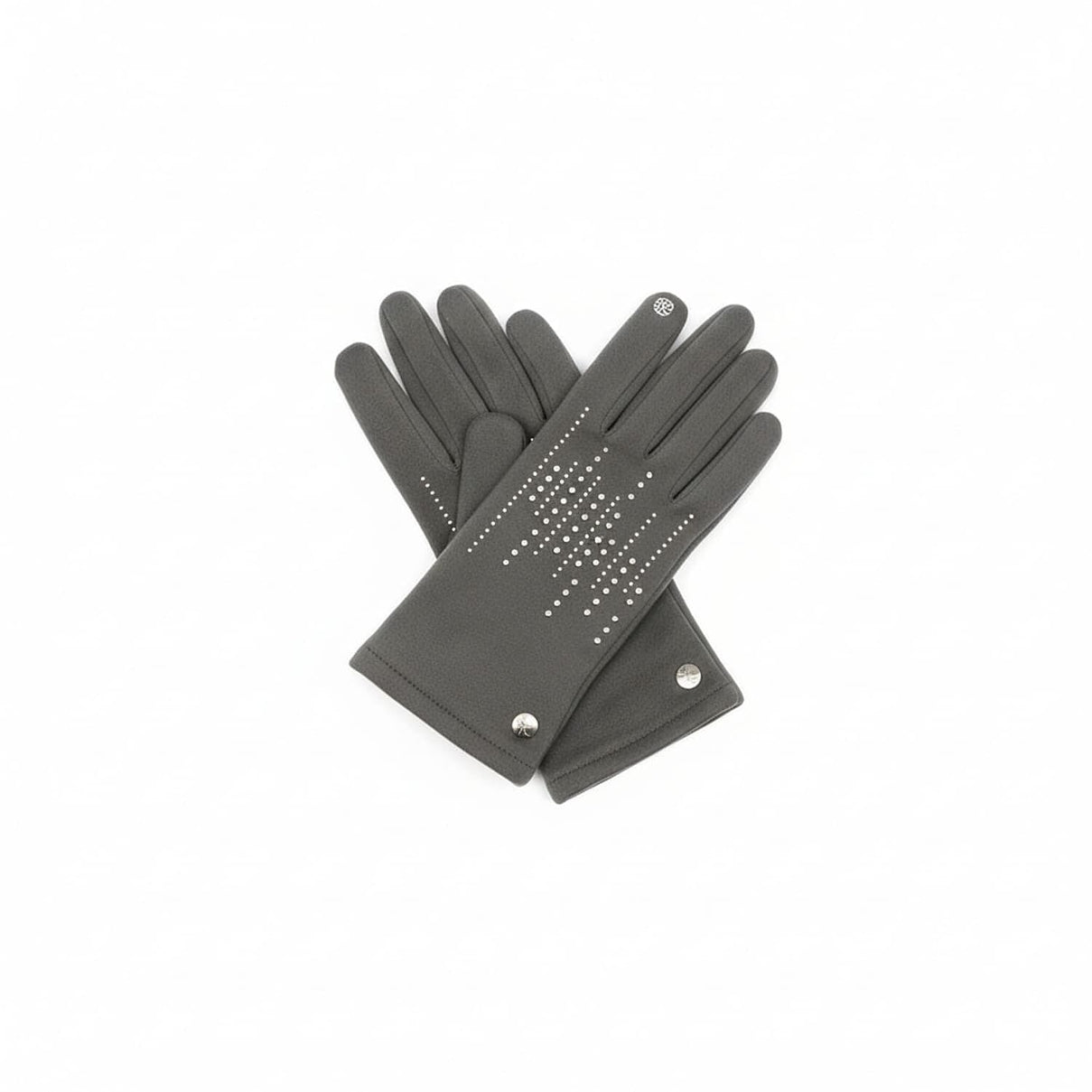 Ladies Studded Gloves - Dark Grey 7970232 0