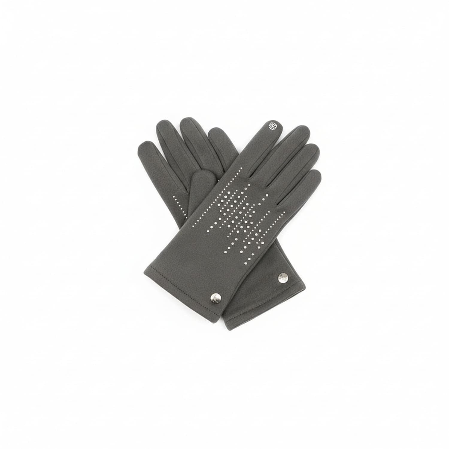 Ladies Studded Gloves - Dark Grey 7970232 0