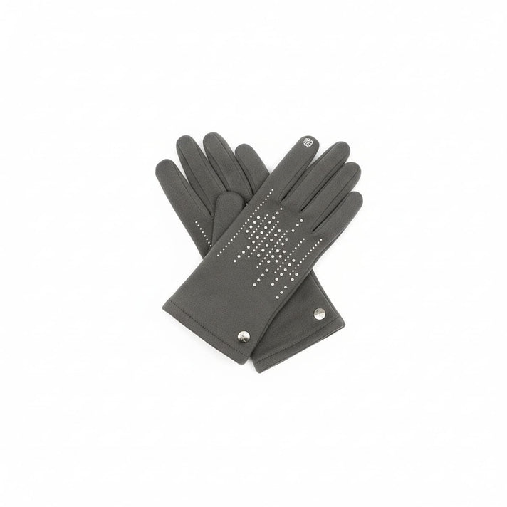 Ladies Studded Gloves - Dark Grey 7970232 1