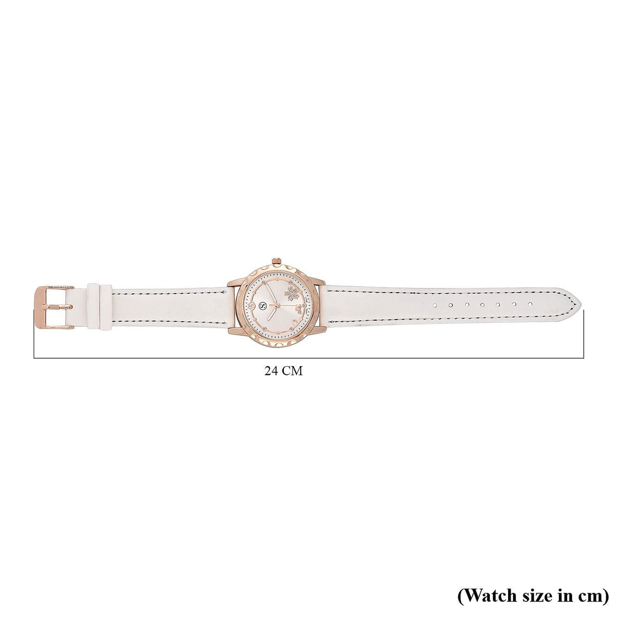 STRADA Japenese Movement Butterfly Pattern Inner Dial with White Stardust dots Watch with PU strap 7337316 6