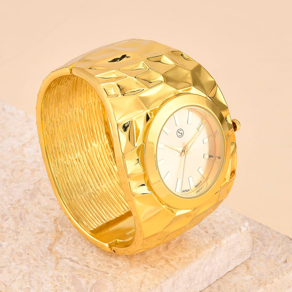 STRADA Bangle Ladies Watch in Gold Finish Stainless Steel 7511904 1