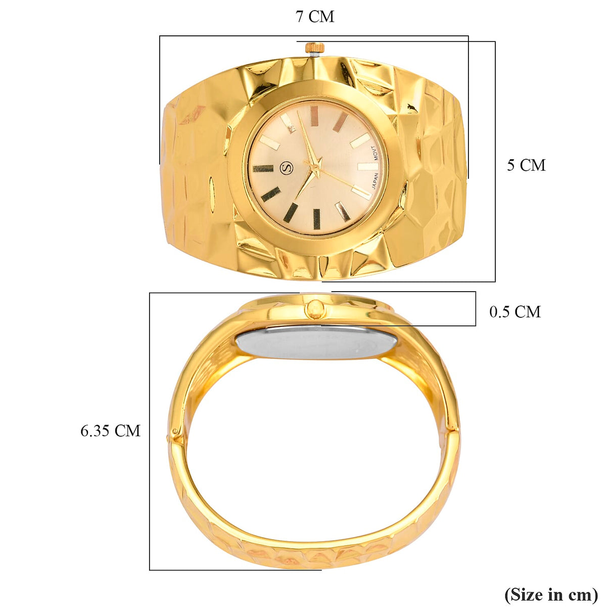 STRADA Bangle Ladies Watch in Gold Finish Stainless Steel 7511904 6