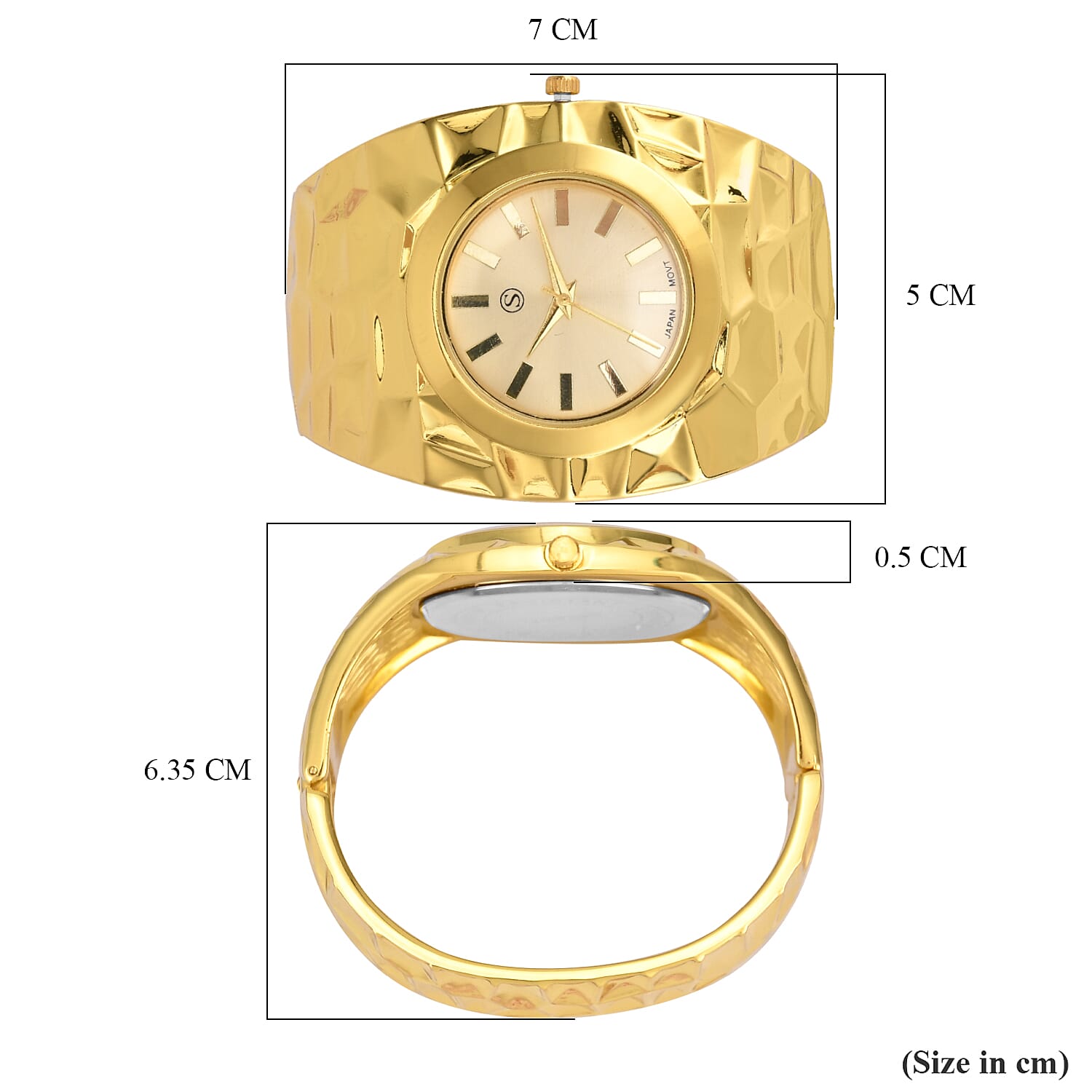 STRADA Bangle Ladies Watch in Gold Finish Stainless Steel 7511904 6