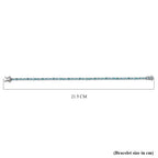 Lagoon Apatite Bracelet with Lock Box (Size - 7) in Rhodium Overlay Sterling Silver 8.18 Ct.