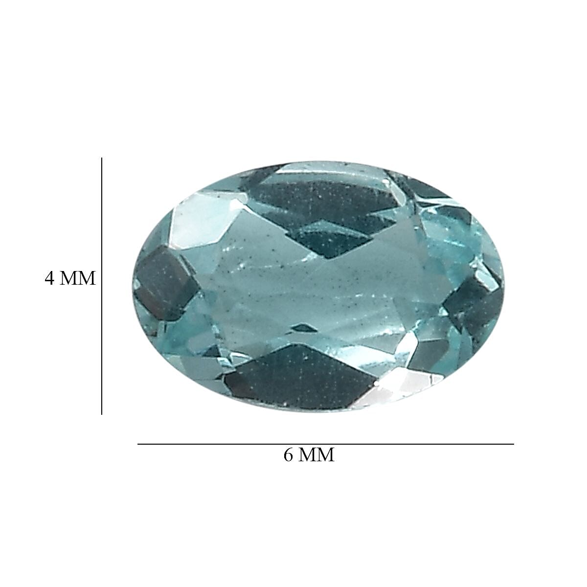 Set of 5 Lagoon Apatite Loose Gemstones in Oval Shape (6x4mm) 7932409 5