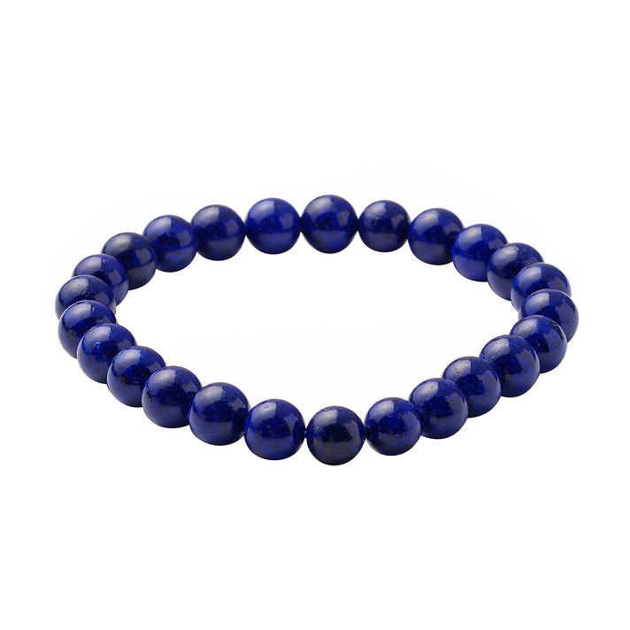 Lapis Lazuli Beads Stretchable Bracelet (Size 7.5) 97.00 Ct. 3380660 1