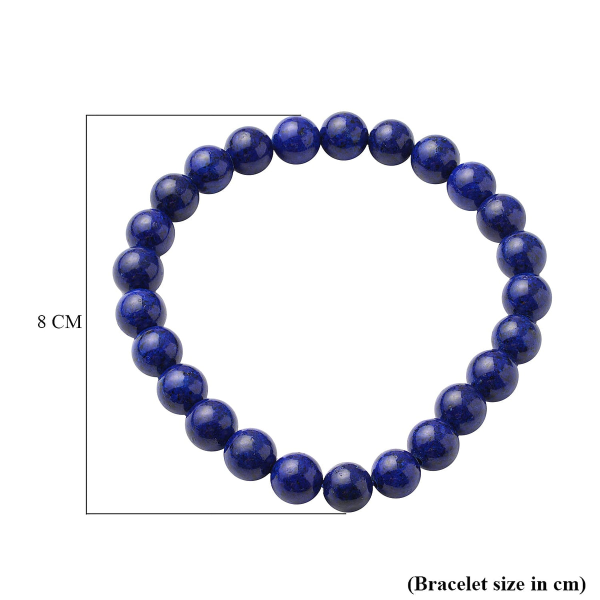 Lapis Lazuli Beads Stretchable Bracelet (Size 7.5) 97.00 Ct. 3380660 5