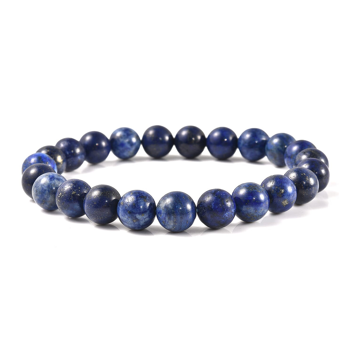Lapis Lazuli Beads Stretchable Bracelet (Size 7.5) 97.00 Ct. 3380660 2