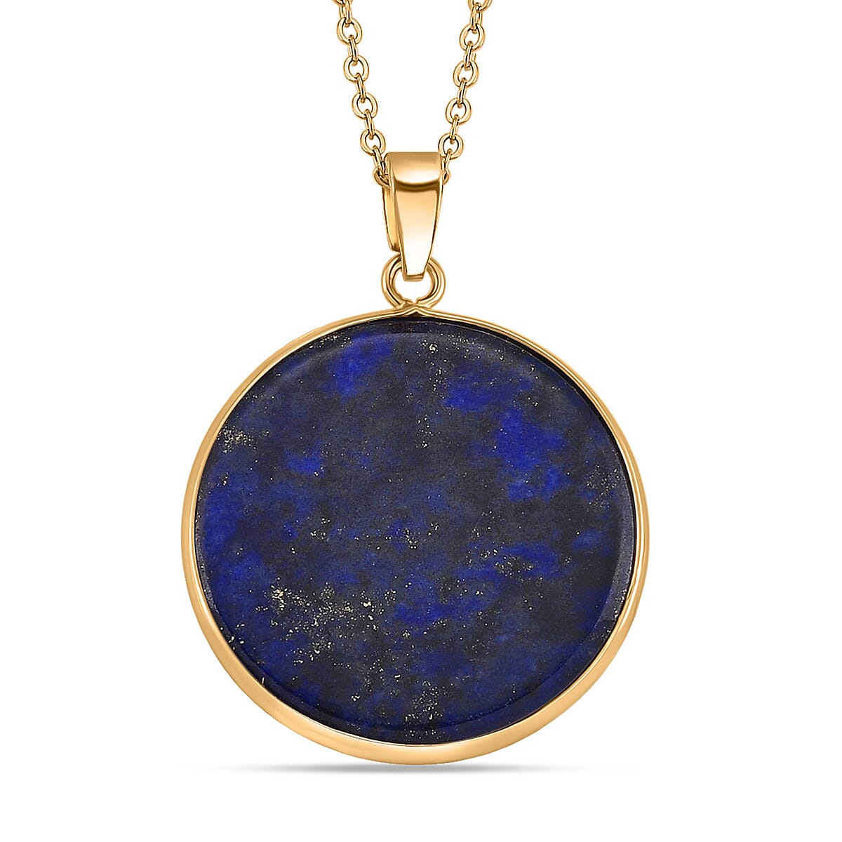 Lapis Lazuli Celestial Wisdom Pendant with Chain (Size 20-2 Ext) in Yellow Gold Tone 15.00 Ct.(35x21) 4426076 0