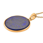 Lapis Lazuli Celestial Wisdom Pendant with Chain (Size 20-2 Ext) in Yellow Gold Tone 15.00 Ct.