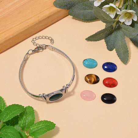 Lapis Lazuli &amp; Interchangeable Multi Gemstones Bracelet (Size - 7.5+2 Ext) with Lobster Clasp 59.50 Ct 8020483 2