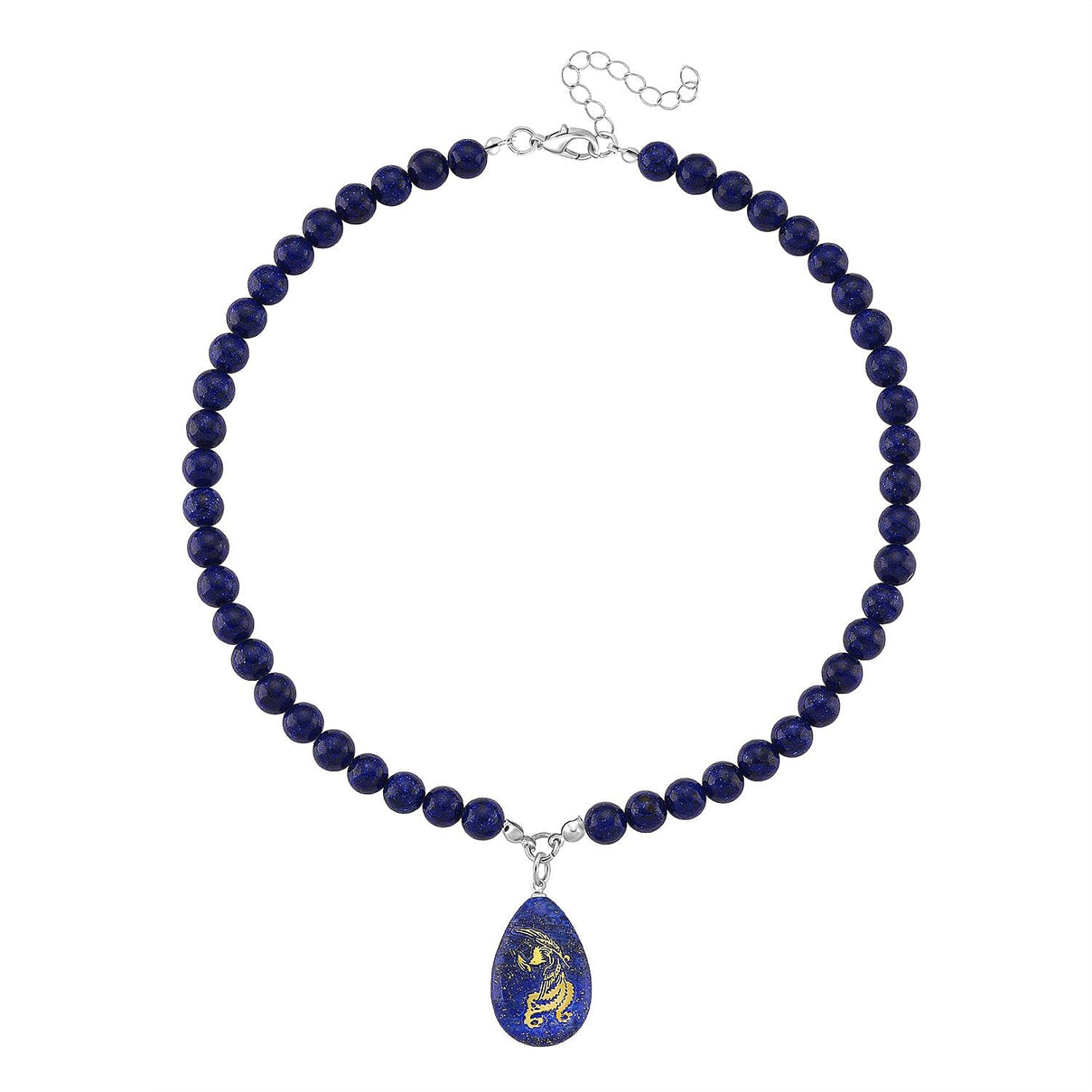 Lapis Lazuli Necklace (Size 18 - 2 Ext) with Lobster Clasp 230.00 Ct. 8181188 3