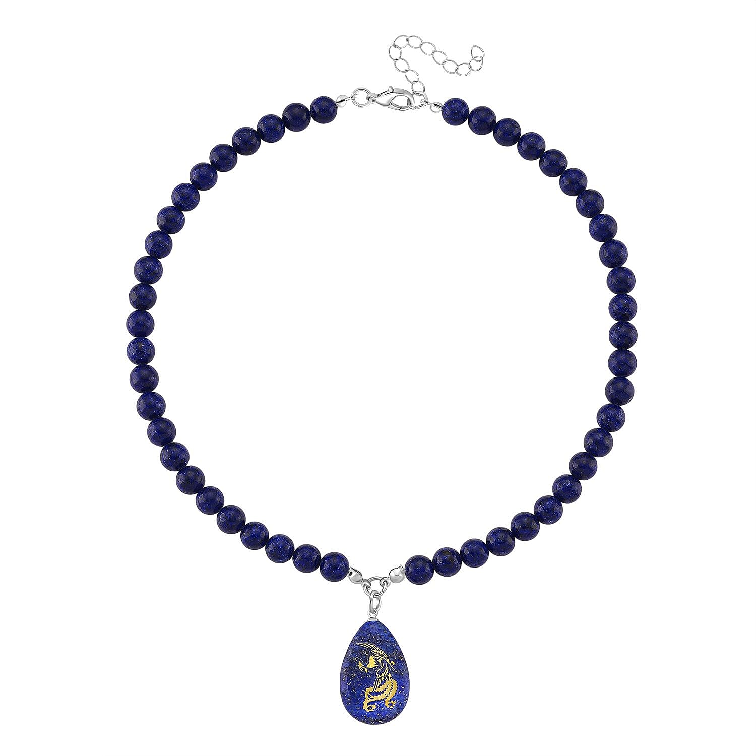 Lapis Lazuli Necklace (Size 18 - 2 Ext) with Lobster Clasp 230.00 Ct. 8181188 3