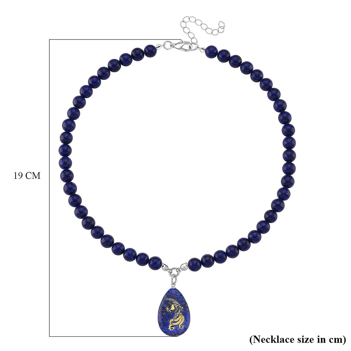 Lapis Lazuli Necklace (Size 18 - 2 Ext) with Lobster Clasp 230.00 Ct. 8181188 6