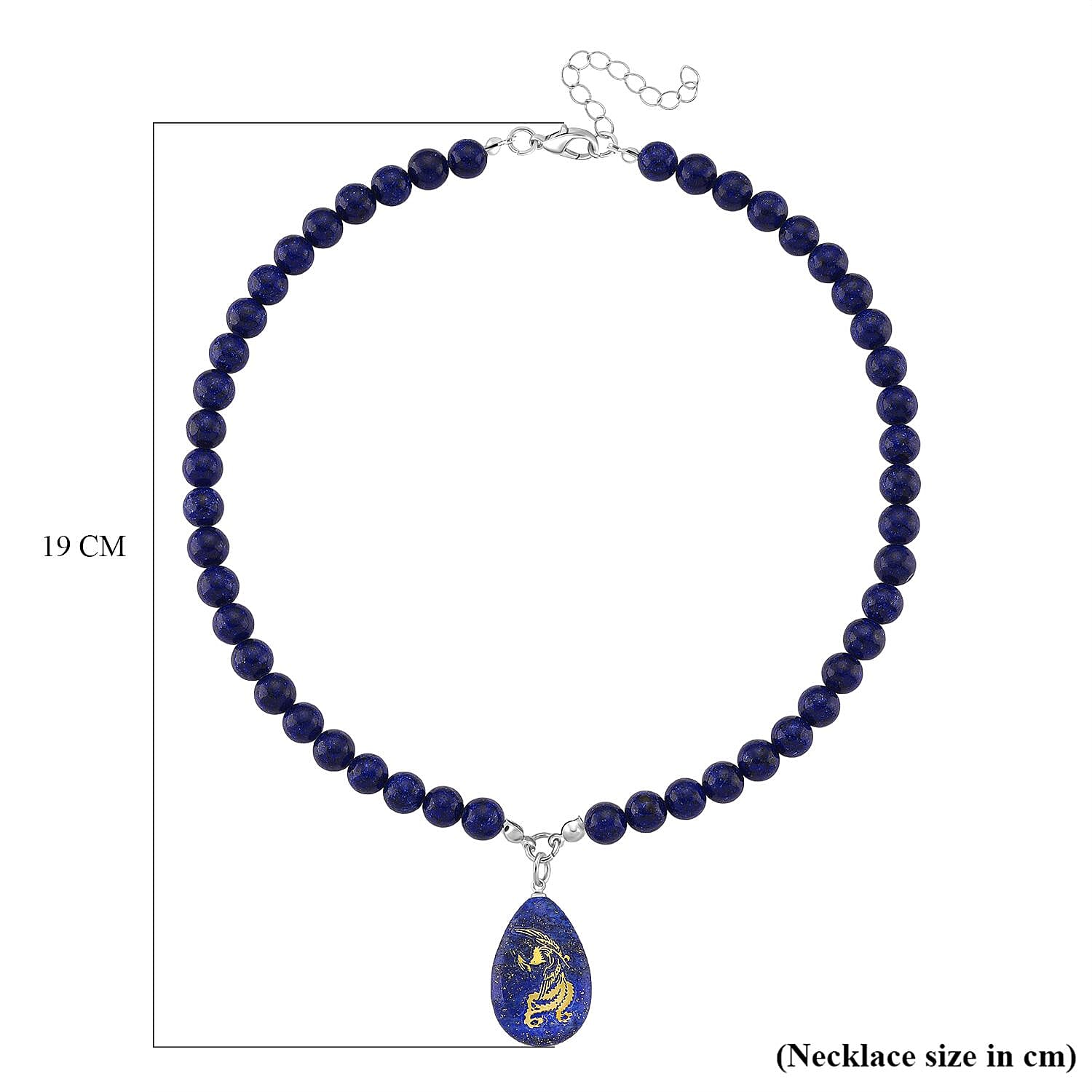 Lapis Lazuli Necklace (Size 18 - 2 Ext) with Lobster Clasp 230.00 Ct. 8181188 6