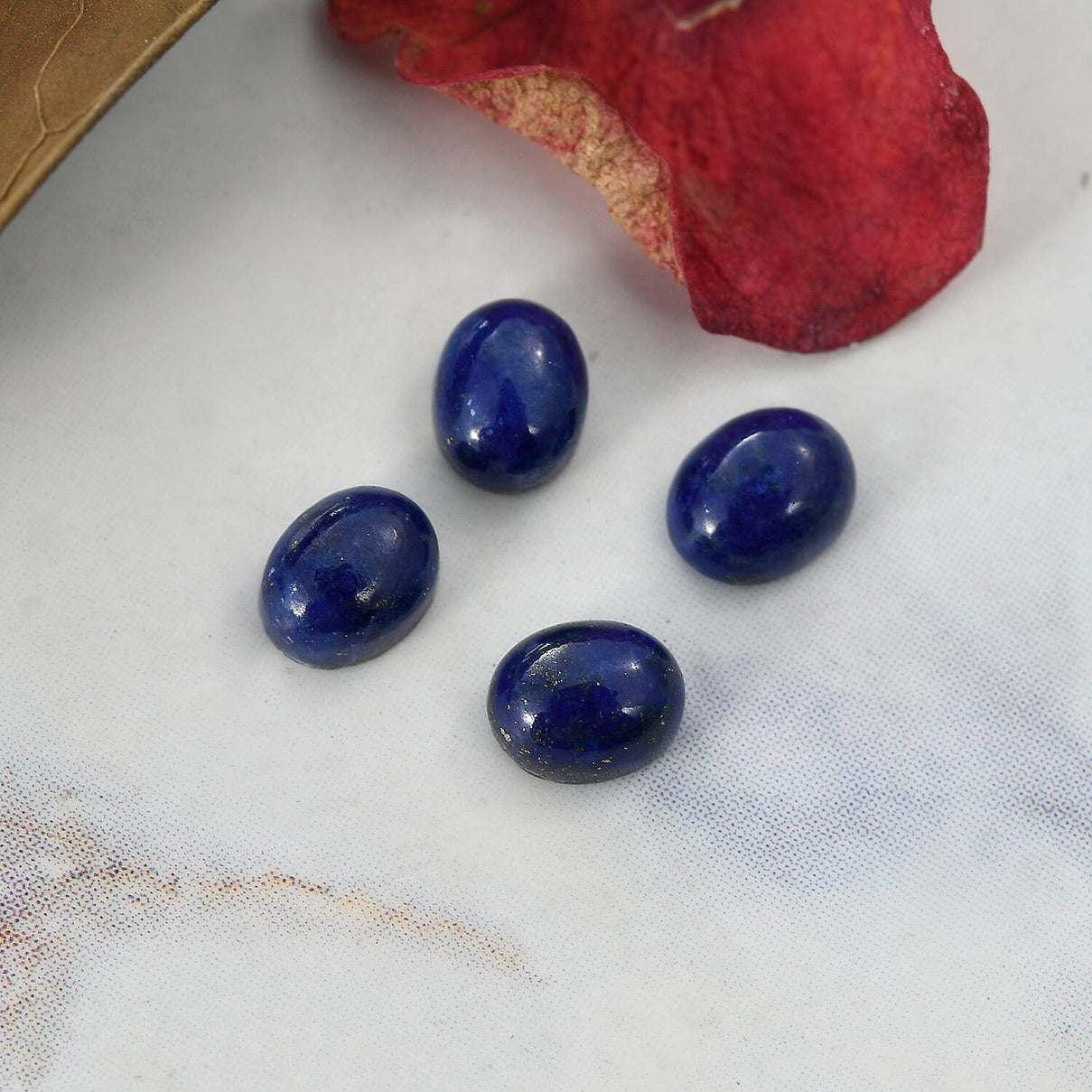 Set of 4 Lapis Lazuli Loose Gemstones in Oval Shape (5x4mm) 7763274 1