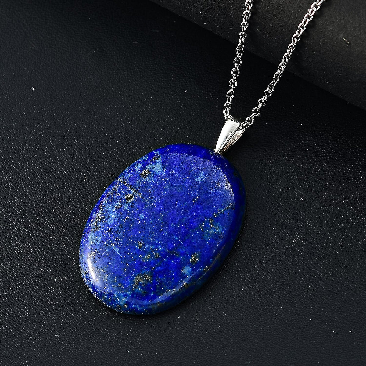Lapis Lazuli Sterling Silver Pendant with Chain (Size - 20) 53.25 Ct. 4322328 3