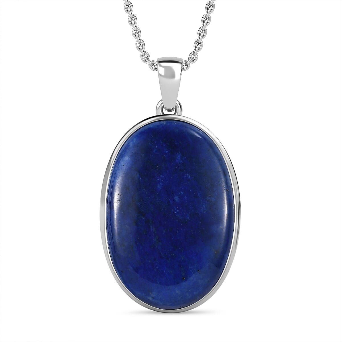 Lapis Lazuli Solitaire Pendant with Chain (Size 20) 30.00 Ct. 4290161 0