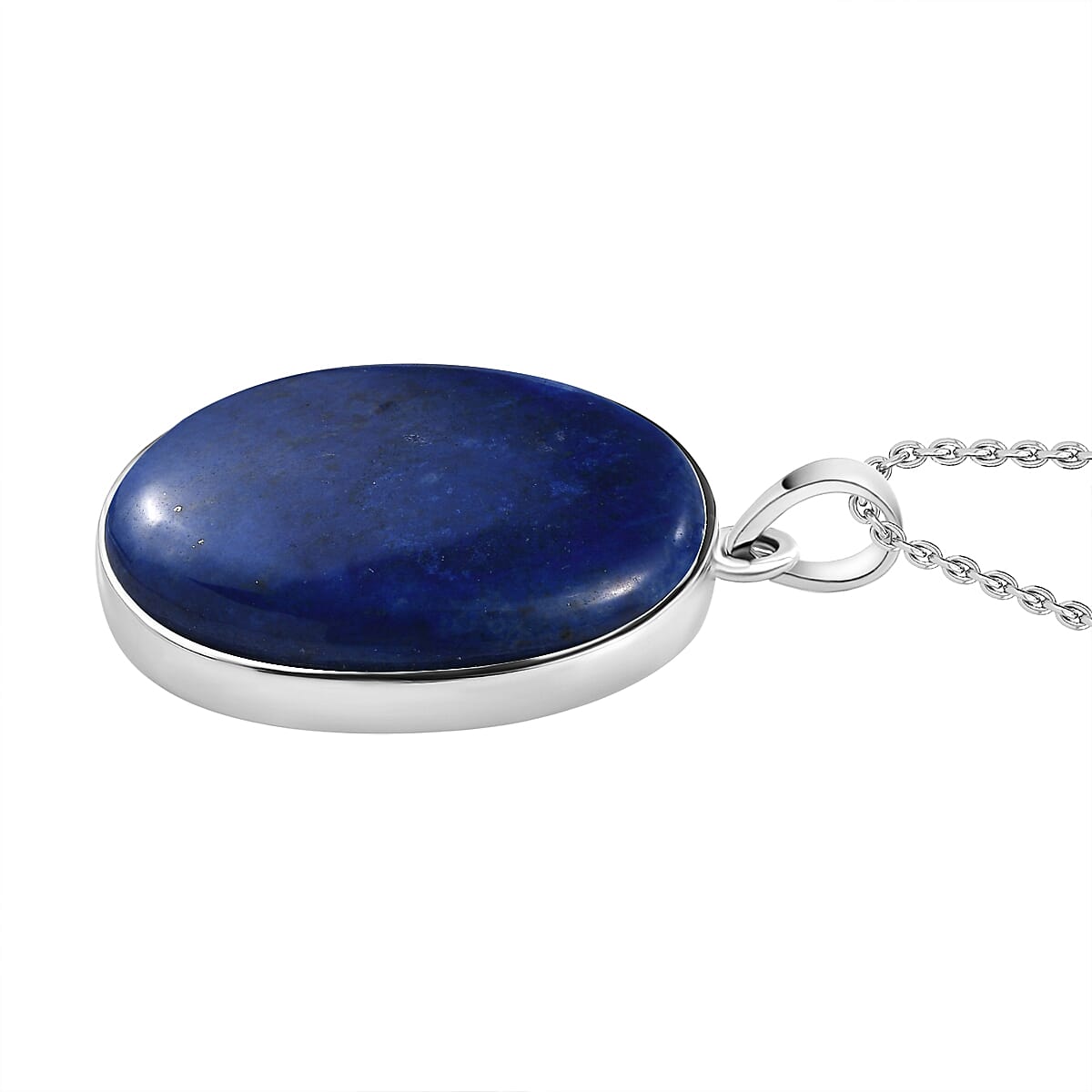Lapis Lazuli Solitaire Pendant with Chain (Size 20) 30.00 Ct. 4290161 4