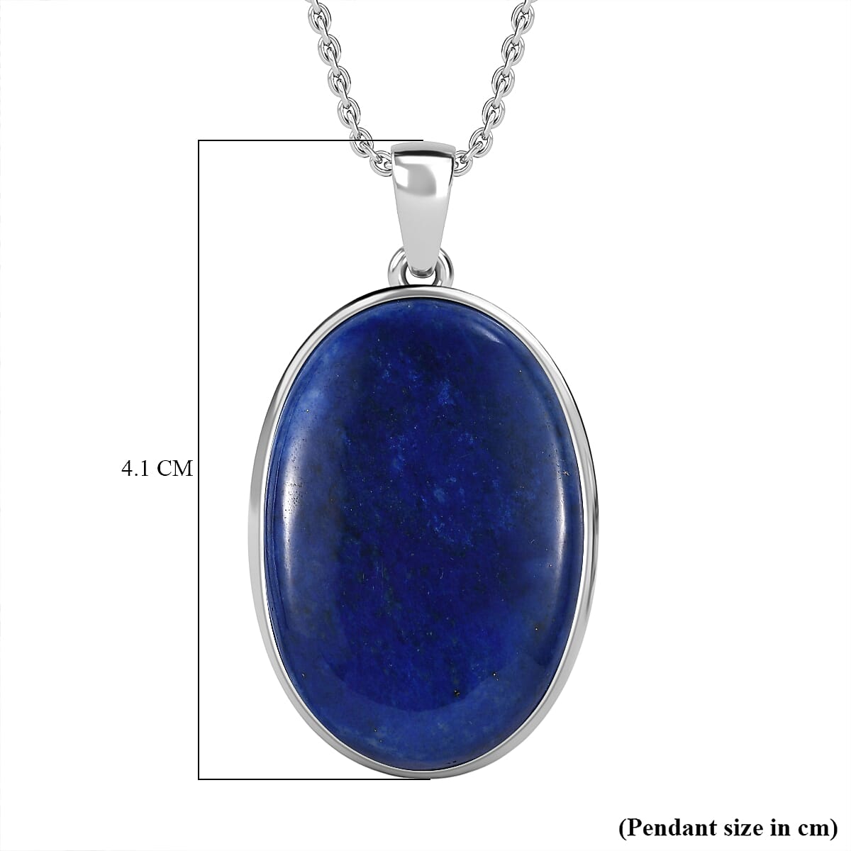 Lapis Lazuli Solitaire Pendant with Chain (Size 20) 30.00 Ct. 4290161 7