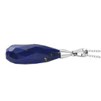 Lapis Lazuli Drop Pendant with Chain (Size 20) in Platinum Overlay Sterling Silver 21.00 Ct.
