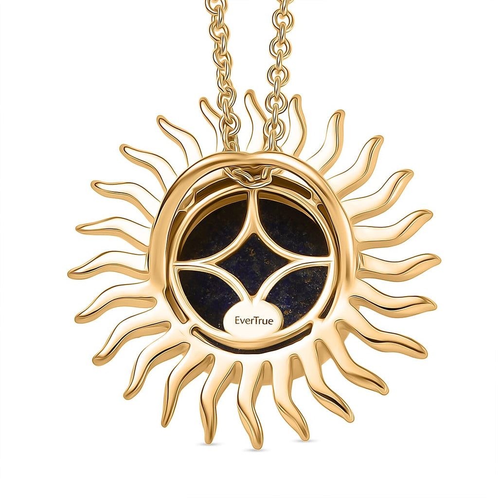 Natural Lapis Lazuli Sun Pendant with Chain (Size 20) 6.00 Ct.