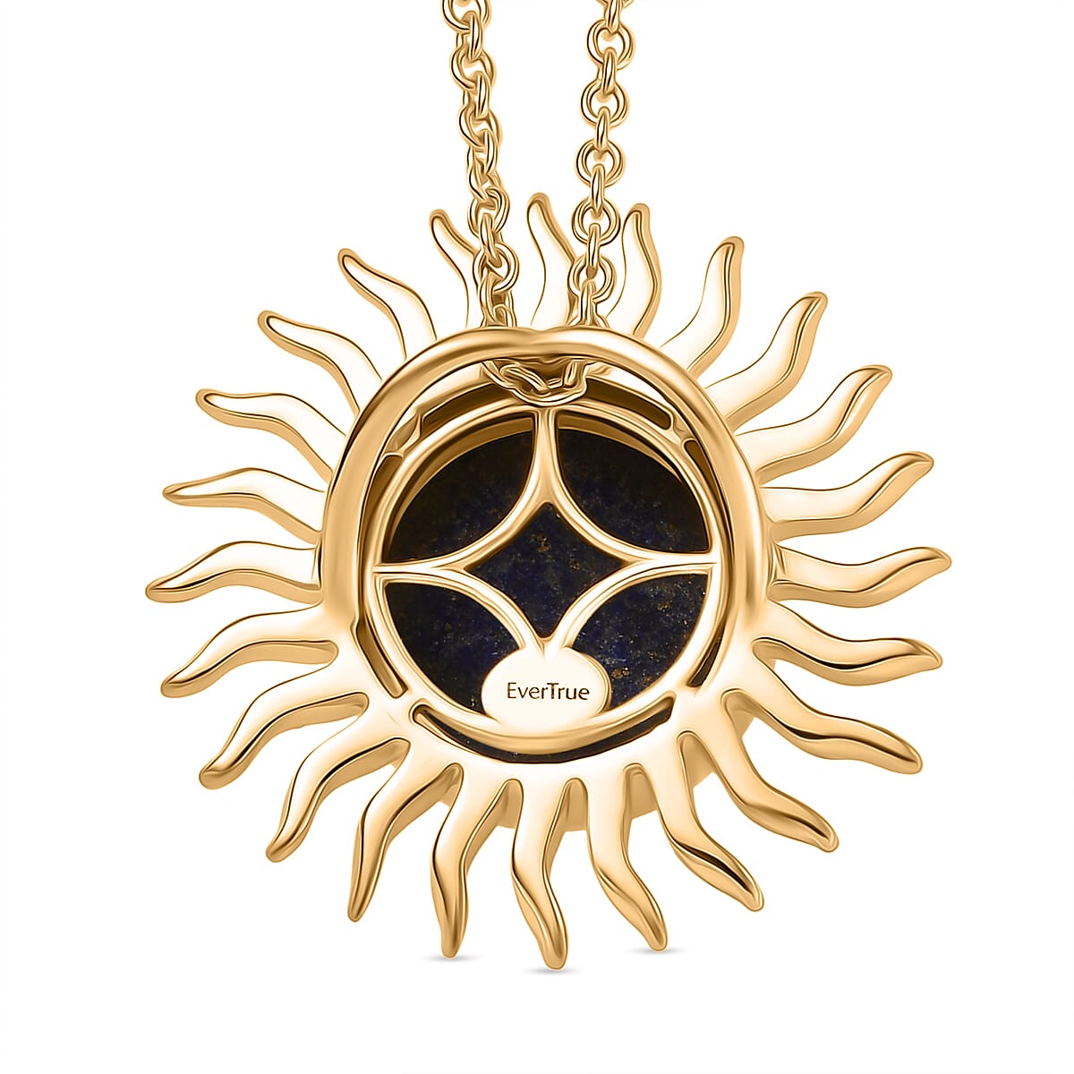 Natural Lapis Lazuli Sun Pendant with Chain (Size 20) 6.00 Ct. 4402860 5