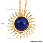 Natural Lapis Lazuli Sun Pendant with Chain (Size 20) 6.00 Ct.