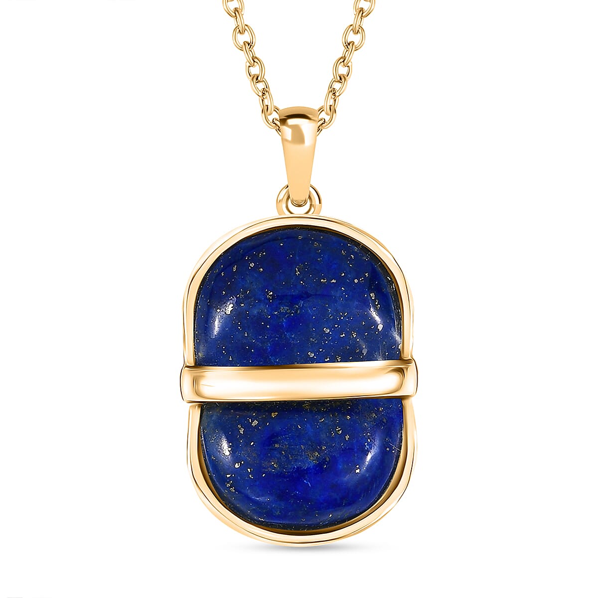 Natural Lapis Lazuli Pendant with Chain (Size 20) 9.39 Ct. 4405229 0
