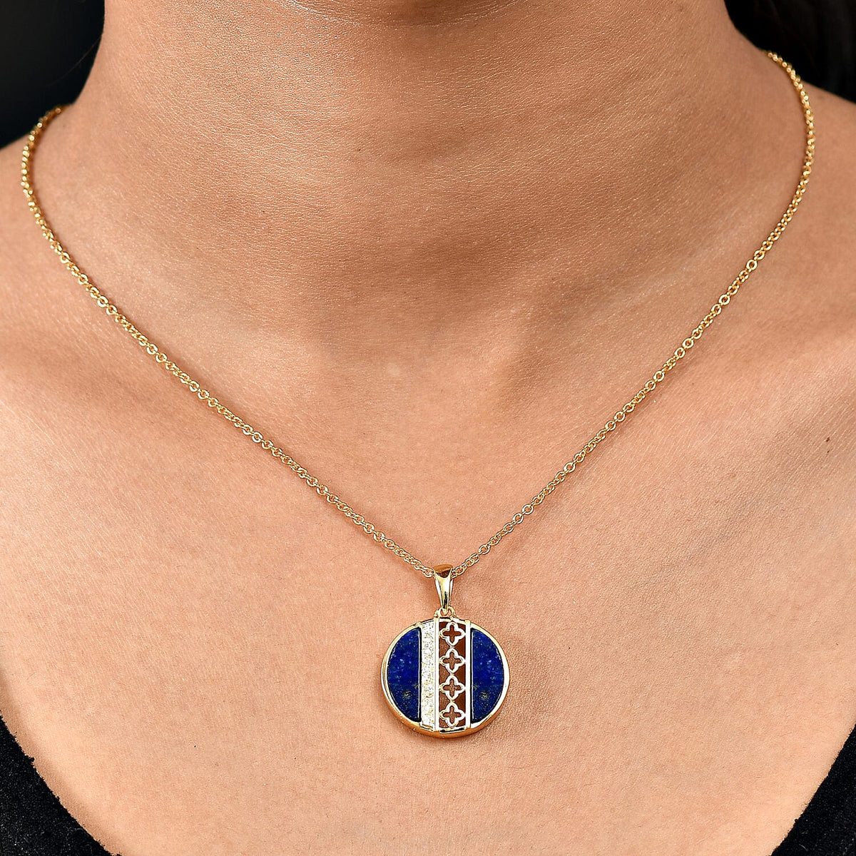 Natural Lapis Lazuli Pendant with Chain (Size 20) 4.91 Ct. 4405263 2