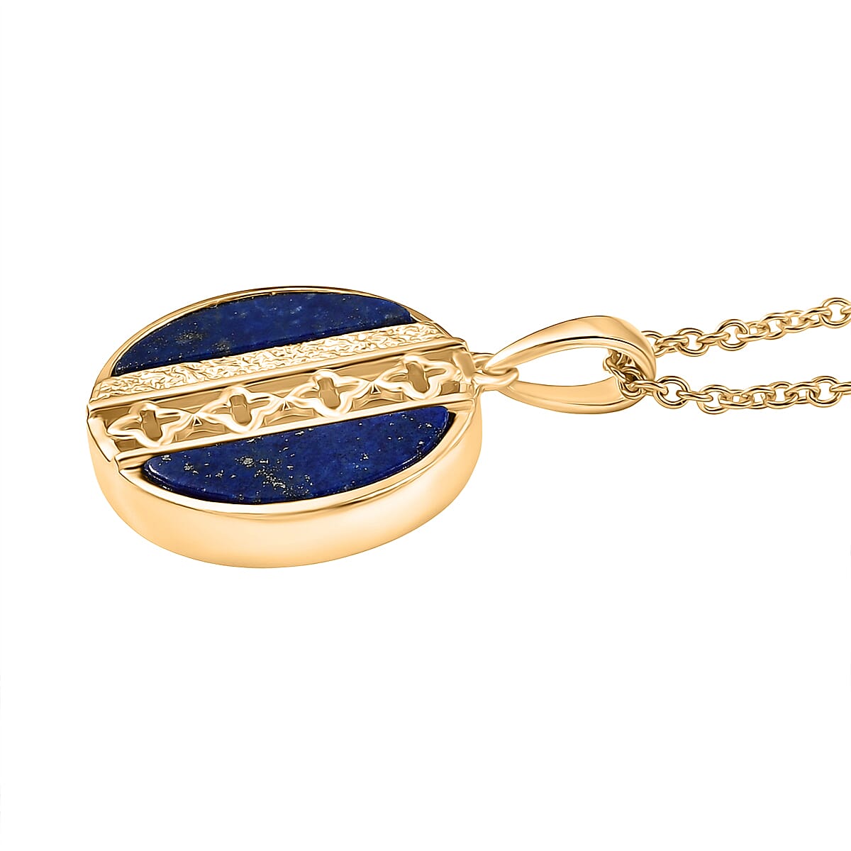 Natural Lapis Lazuli Pendant with Chain (Size 20) 4.91 Ct. 4405263 4