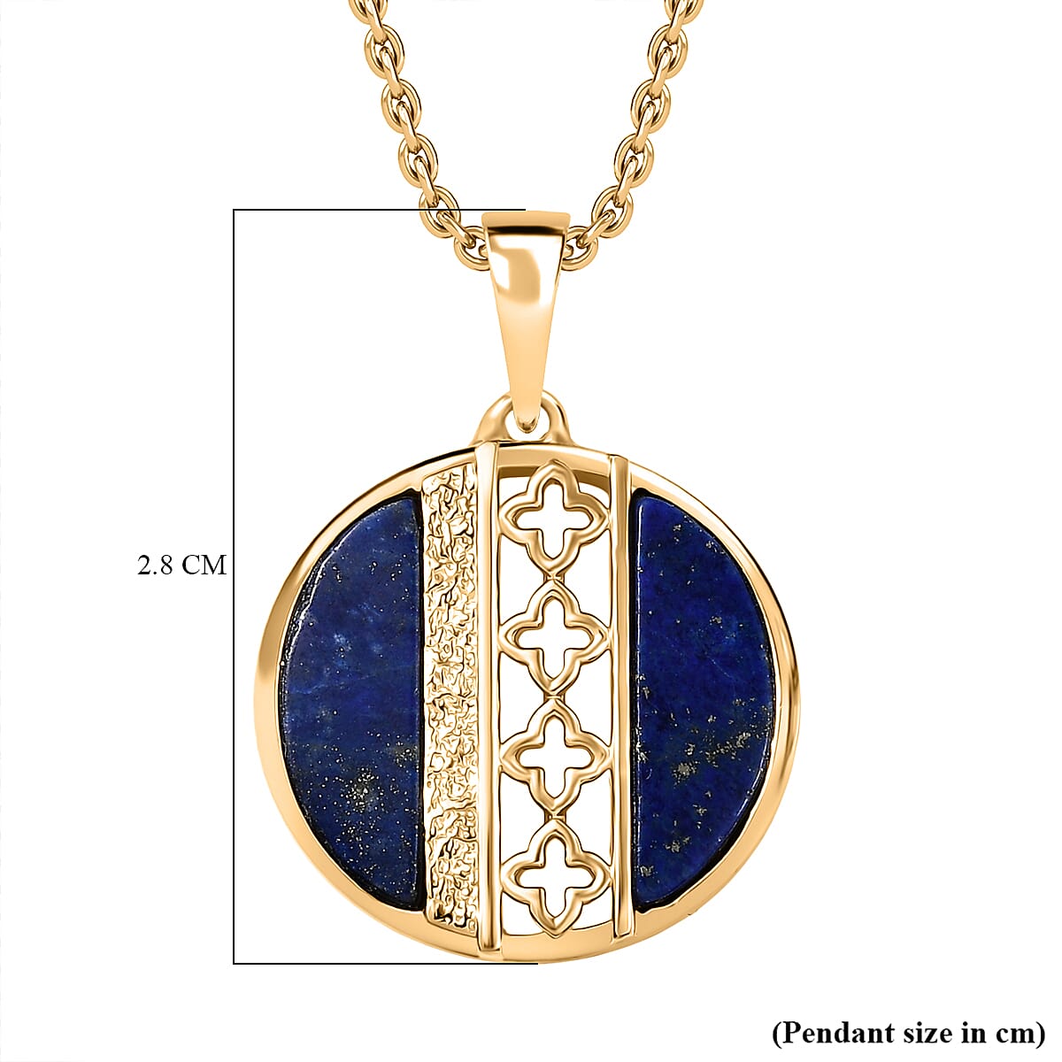 Natural Lapis Lazuli Pendant with Chain (Size 20) 4.91 Ct. 4405263 7