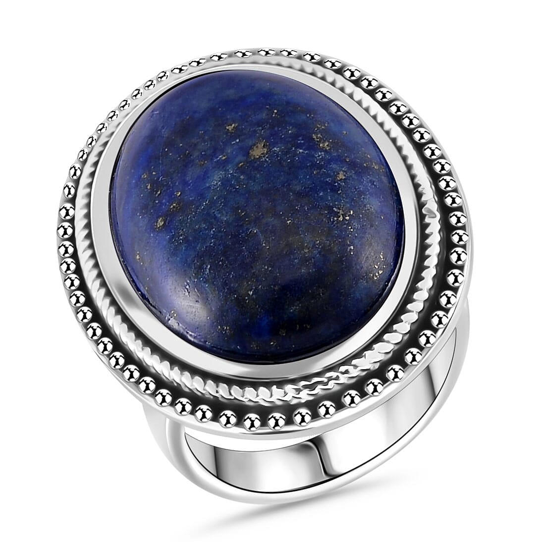 Lapis Lazuli Oval Shape Ring with Oxidized 50.00 Ct. 7678724 0