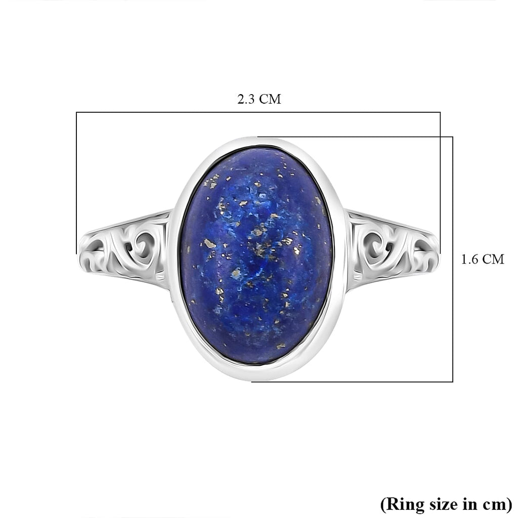 Lapis Lazuli Ring Sterling Silver 7.50 ct