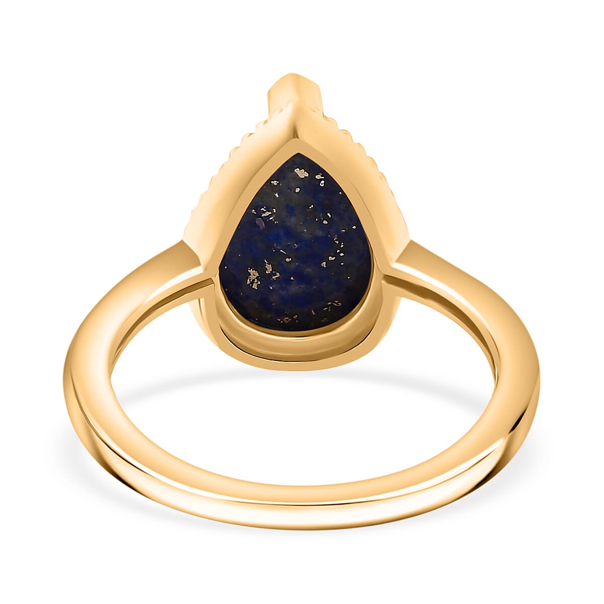 Lapis Lazuli Solitaire Ring In Gold Overlay Sterling Silver  4.455  Ct. 7892508 4